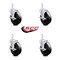 Service Caster 5 Inch Hard Rubber Wheel Swivel 7/8 Inch Square Stem Caster Set with Brake SCC SCC-SQ20S514-HRS-TLB-78-4 - alternate 5